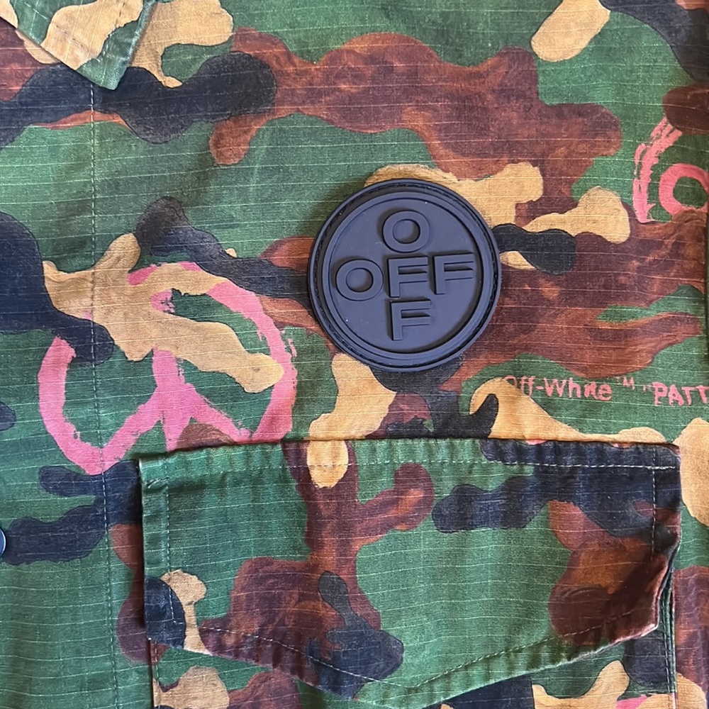 Off White Camo Lightweight Overshirt - image 3